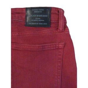 Lucky Brand Women's Jeans Sz 6/28 Ankle Ava Skinny Jeans Red VGUC